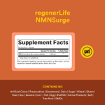 Natural Factors, RegenerLife®, NMN Surge, 500 мг, 30 вегетарианских капсул