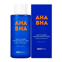 Отшелушивающий пилинг-тонер для проблемной кожи с AHA и BHA кислотами Nextbeau Wish Planner AHA/BHA Peeling Toner 200мл