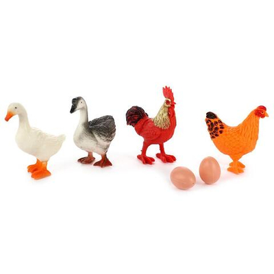 Набор домашних птиц 4шт, пакет CL03-8