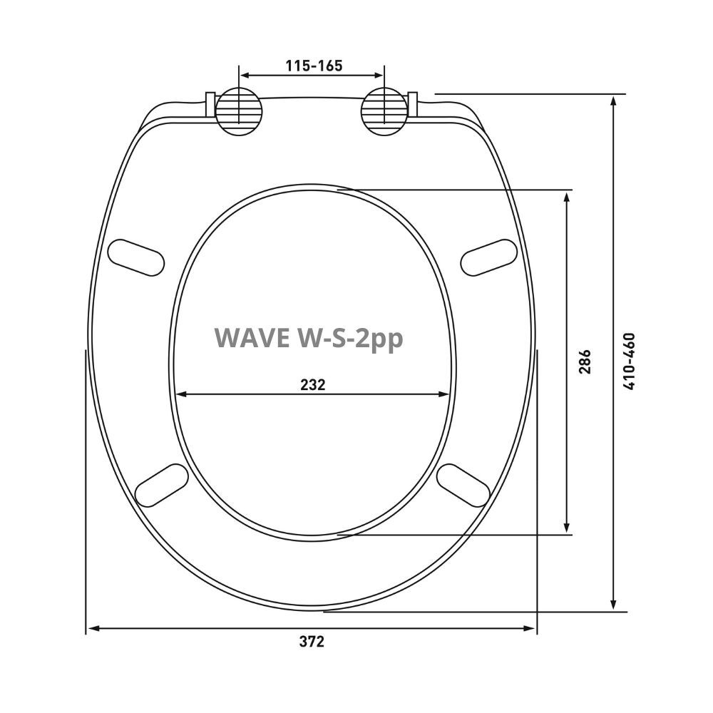 Сиденье д/унитаза  WAVE W-S-2pp полипропилен БЕЛЫЙ глянец (Бореаль,Сенатор) 08