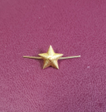 Звезда на погоны н/о рифленая малая золотая