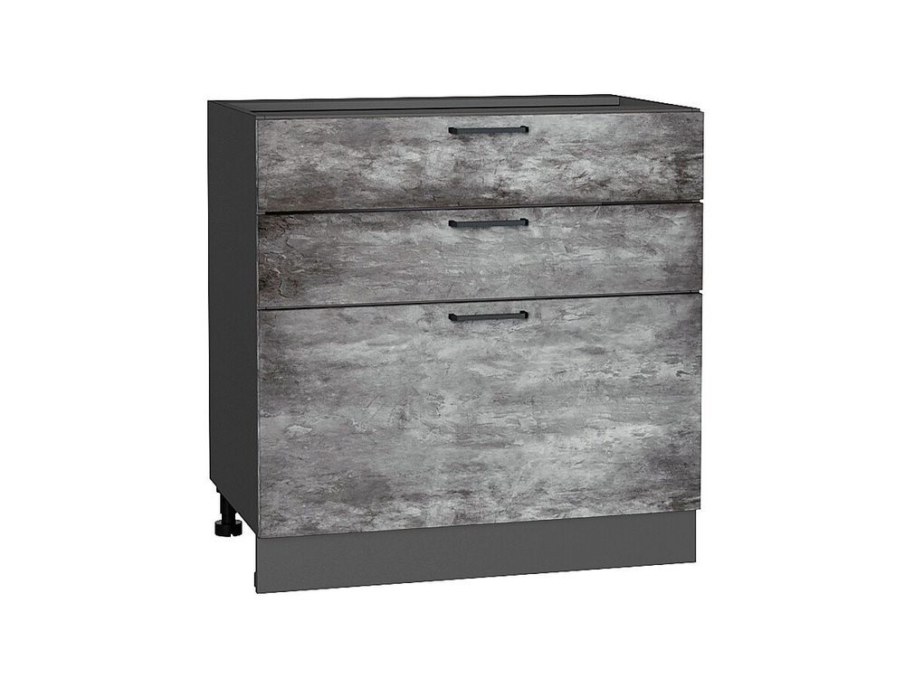 Шкаф нижний с 3-мя ящиками Флэт