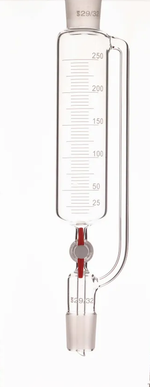 Воронка капельная цилиндрическая, 250 мл, шлиф 29/32-29/32, с PTFE краном