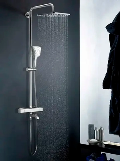 Душевая стойка с термостатом и тропическим душем G2491