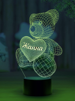 Ночник "Мишка с именем Жанна"
