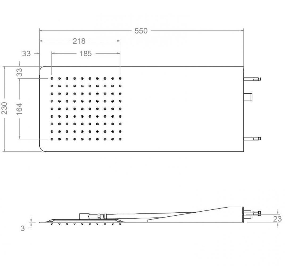 Излив душевой настенный тропический HYDROTHERAPY RRK02