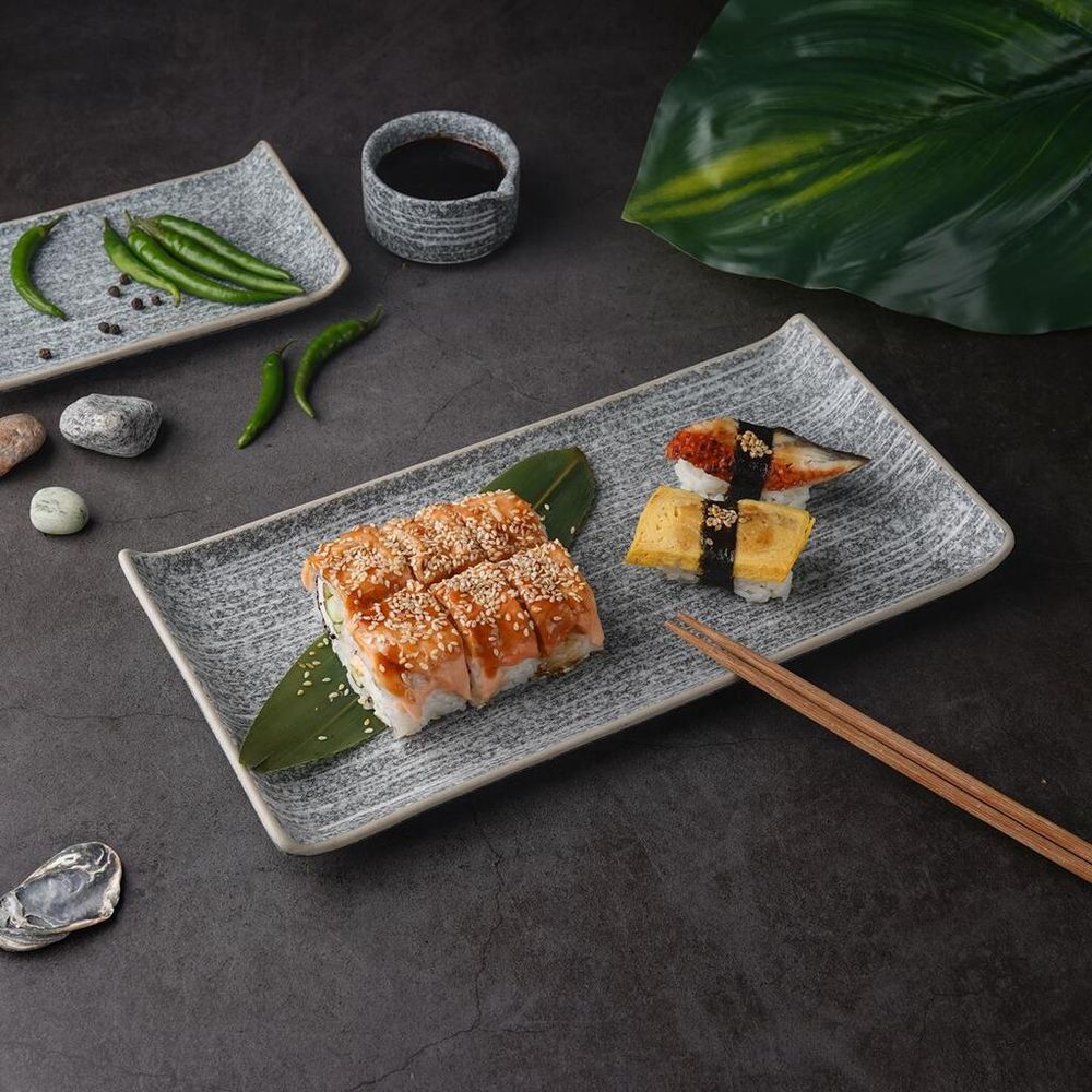 Блюдо прямоугольное 30,5*15*3,1 см с бортами Side Up2 Stone Untouched Taiga P.L. Proff Cuisine [1]