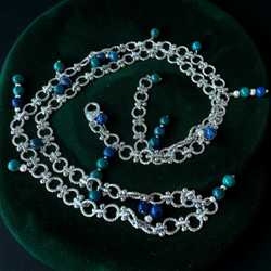 Пояс Бодичейн. Ледяной малахит. Азурмалахит