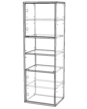 Шкаф ГРАНД-ЛАВОРО /500*1500*403/ дуб бунратти / белый