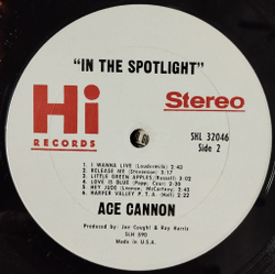 Винтажная виниловая пластинка LP Ace Cannon And His Alto Sax In The Spotlight (USA 1968)