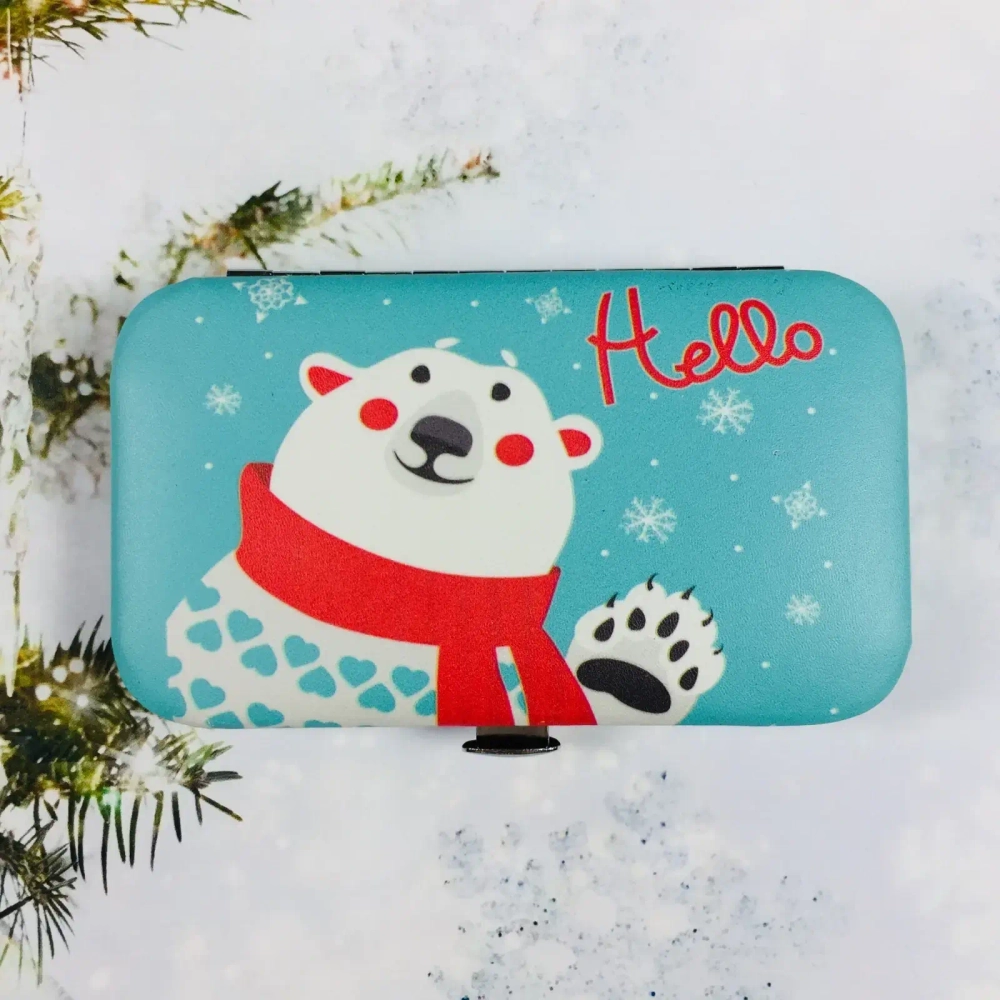 Набор для маникюра в футляре 6 предметов «New Bon Salon - Мишка Умик»,11*6,5см