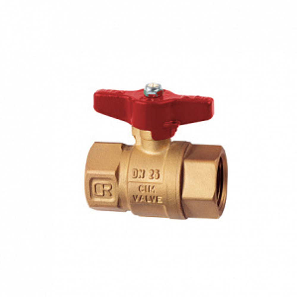 Кран шаровой 312CR 3/8" серии Т12 корроз. латунь полнопроходной PN80 BB рычаг