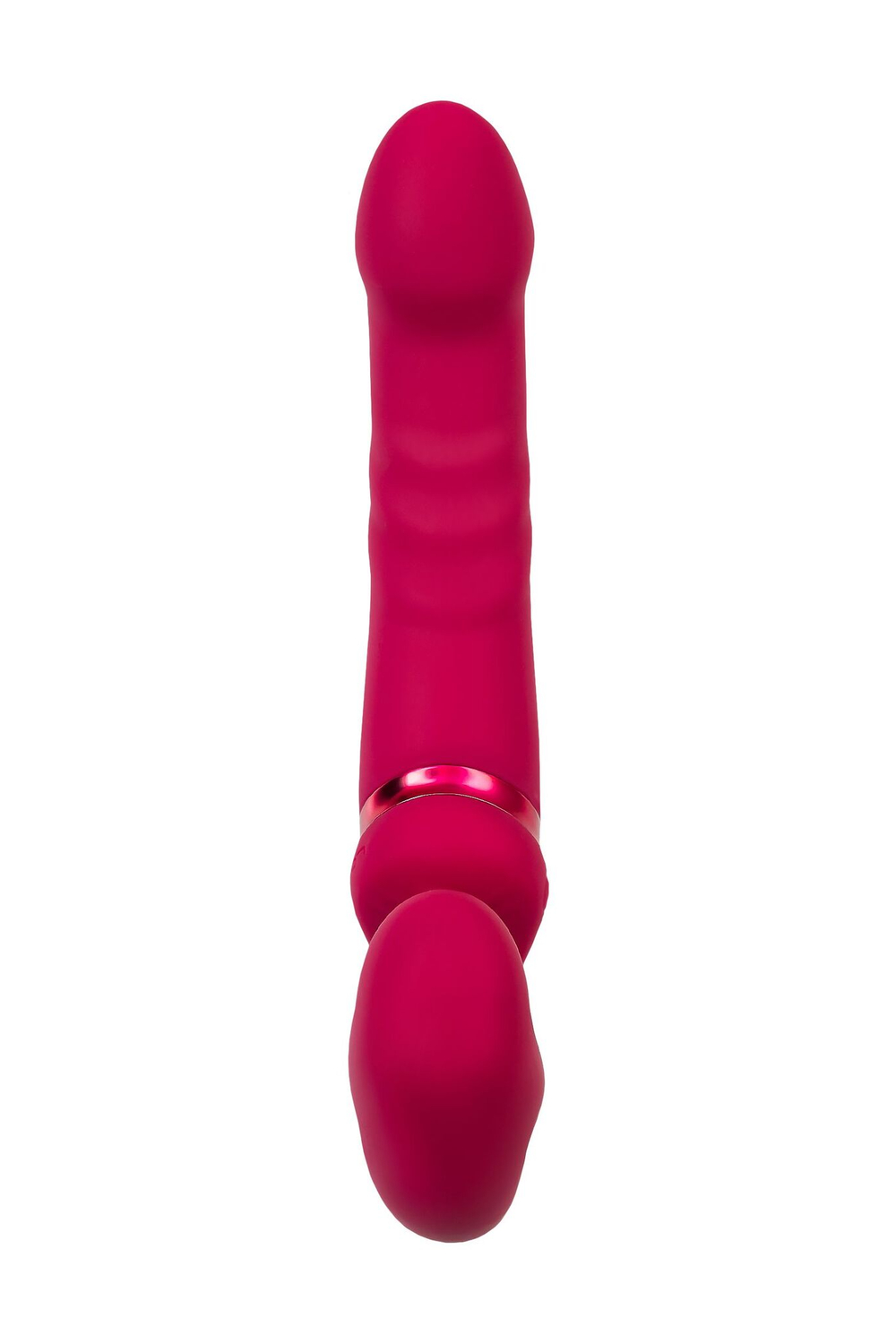 Малиновый безремневой страпон Lapis - 23 см. (Цвет: малиновый)