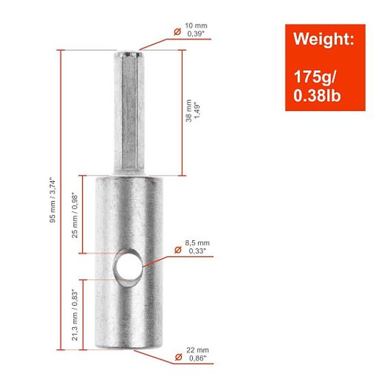 Адаптер под шуруповерт для ледобуров Тонар ICEBERG АШ-06