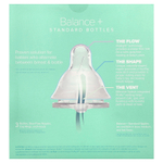 Evenflo Feeding, Balance+, флаконы со стандартными свойствами, для детей от 0 месяцев, с медленным потоком, 3 флакона по 270 мл (9 унций)