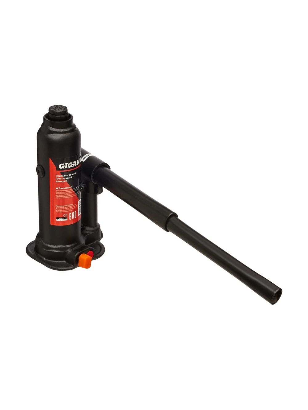 Гидравлический бутылочный домкрат Gigant 2Т, подхват 181мм, подъем 345мм, рабочий ход 116мм, HBJ-2