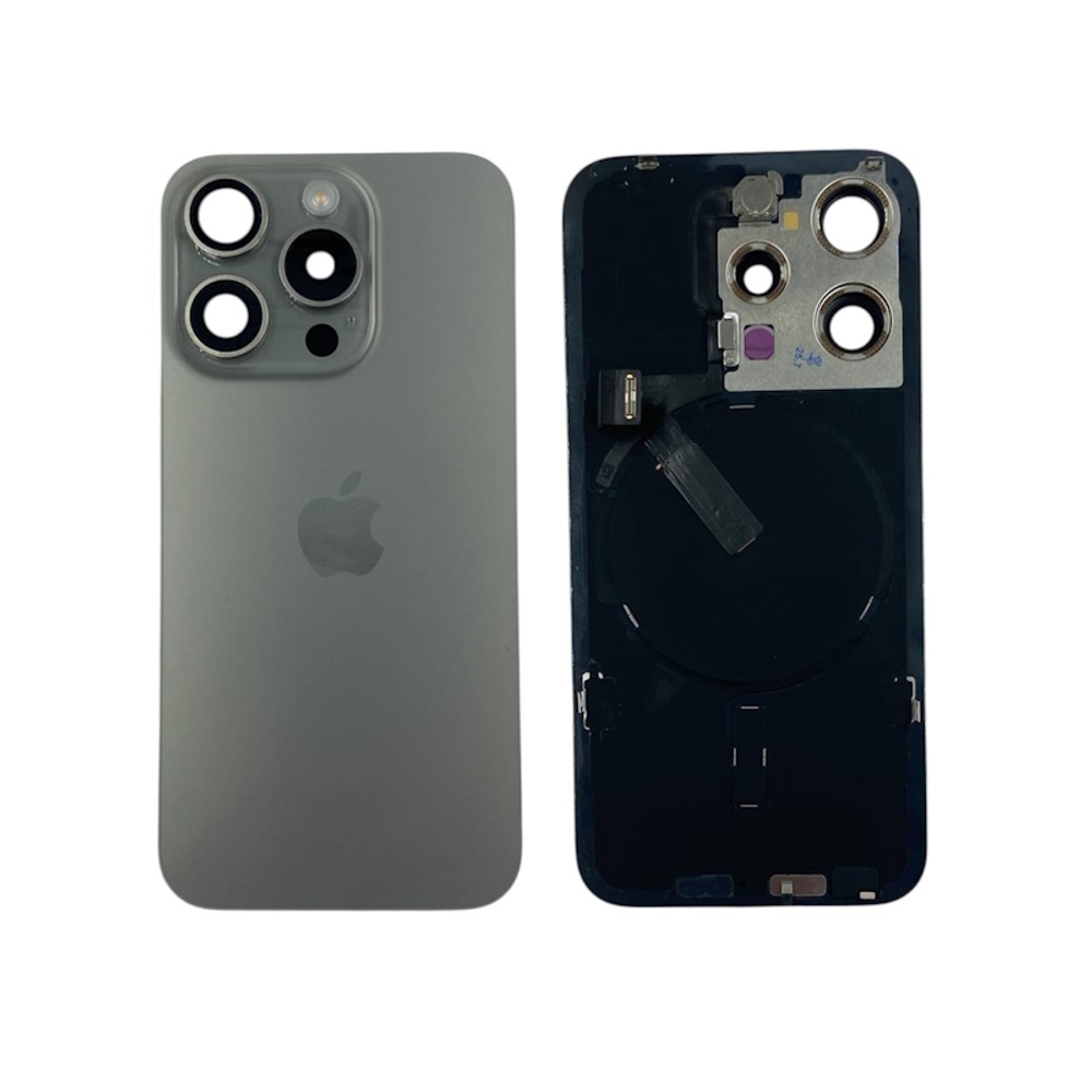 Задняя крышка для Apple iPhone 15 Pro (Снятый) Натуральный Титан - OR