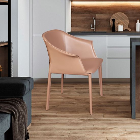 Стул с подлокотниками GIO кожа цвет хаки-тауп