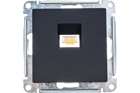 Розетка RJ45 Systeme Electric ATLASDESIGN карбон 36218