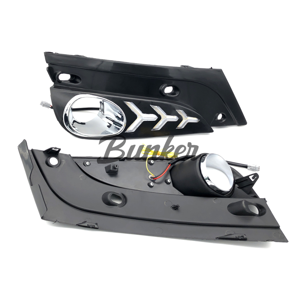 LED Облицовка ПТФ+ДХО с поворотником Vesta Salman