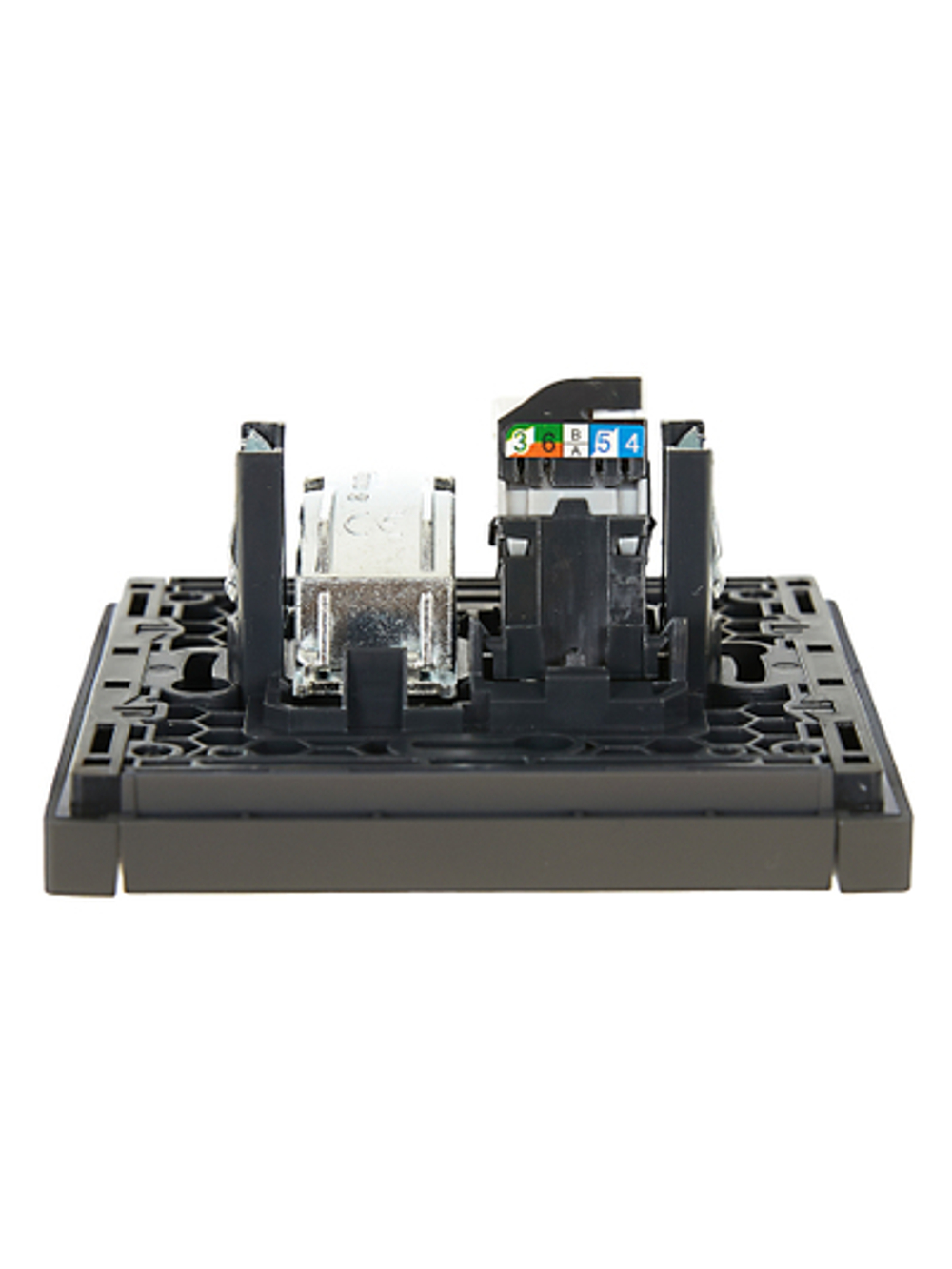 FORTE&PIANO Розетка двойная TV+RJ45 кат.5E FP336 серый IEK