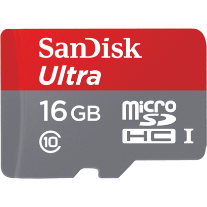 Карта памяти SanDisk MicroSD/TransFlash-16Gb class10 80mB/s + SD адаптер