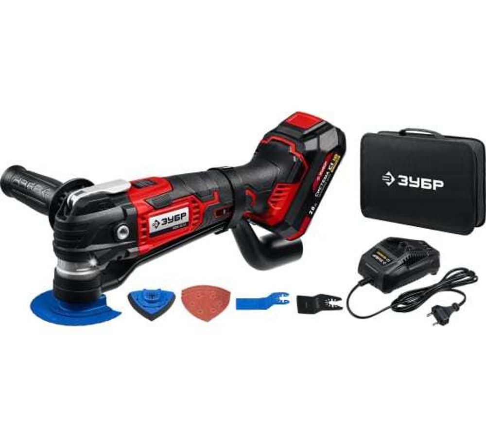 Реноватор ЗУБР С1-18 18В, АКБ, набор насадок МФИ-18-21
