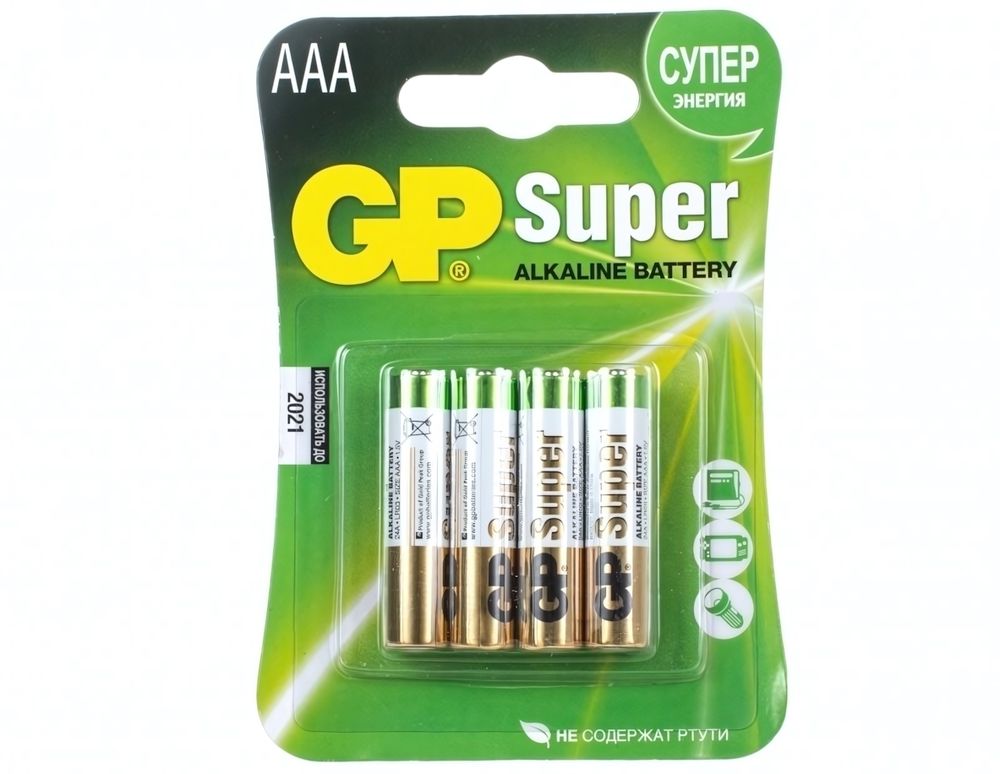 Элемент питания GP LR03 SUPER BL/4 (комплект 4 шт)