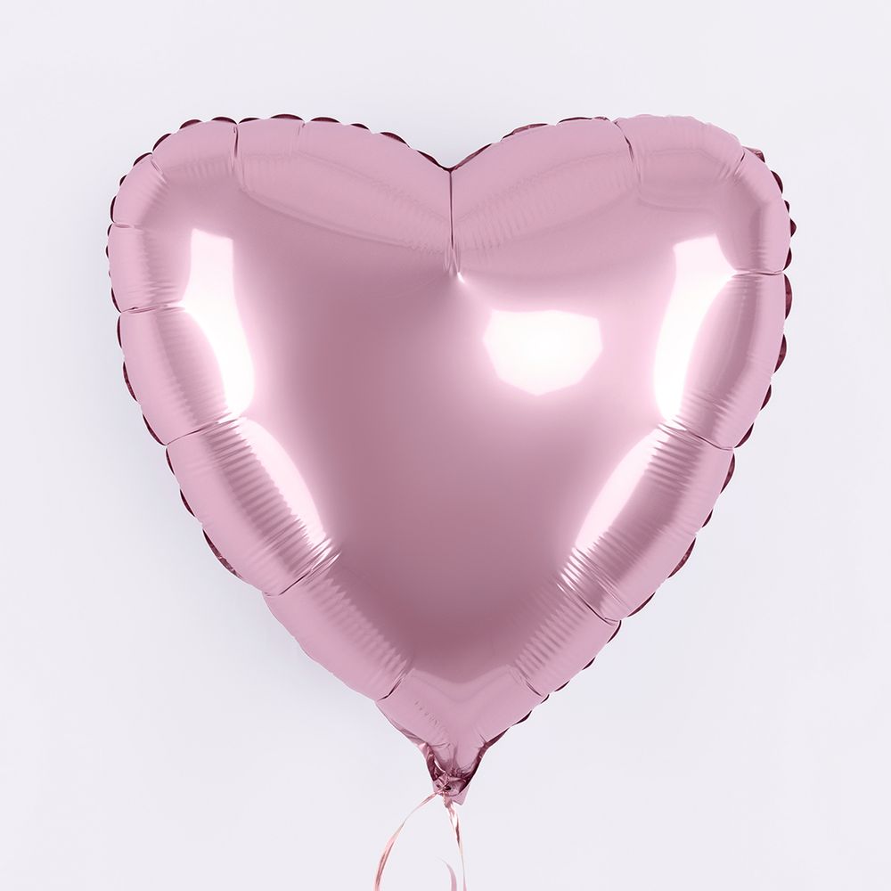 F Шар Сердце 18''/46 см, Розовый Макарунс (БГ-15)  Изображение9