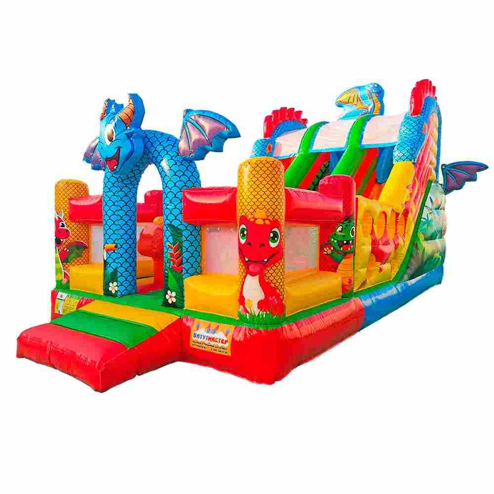 Коммерческий надувной батут «Драконы в тропиках», 8*4*5 м