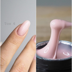 Опция Гель моделирующий камуфлирующий №6 самовыравнивающийся, темно-розовый (холодный)