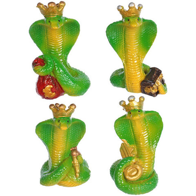 Фигурка новогодняя «Королевская змея» 4*4*8 см, микс