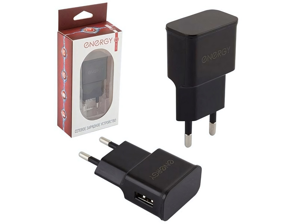 Зарядное устройство сетевое Energy ET-09 (черный)