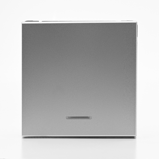 Выключатель 1-кл. ArtGallery 10AX с подсветкой быстрозажим. клем. механизм алюм. SE GAL000313S