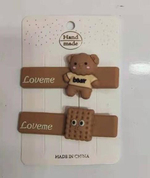 Зажимы для волос детские 2шт "Вкусная милка" 658-157 (JINRE TRAVEL)