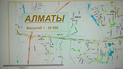 План- схема Алматы 150 см х 160 см ( 2025год)