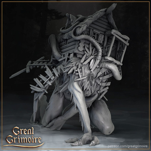 Избушка на гуманойдных ножках Монстр Существо миниатюра для dnd, днд, pathfinder, фентези, Настольная игра, НРИ, Варгейм, РПГ