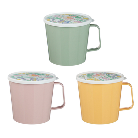 Ботаника Кружка с крышкой 750мл, пластик, 3 цвета