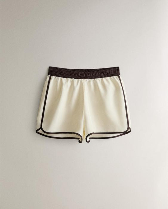 ZARA HOME СПОРТИВНЫЕ ШОРТЫ, ЭКРЮ