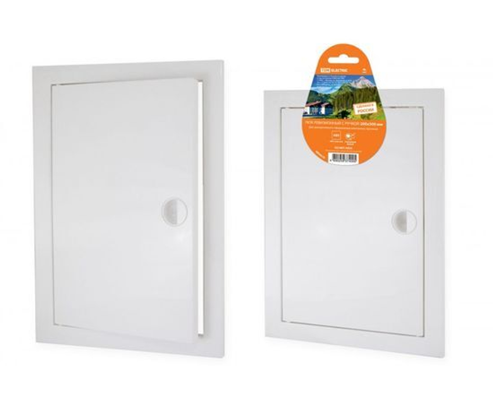 Люк ревизионный с ручкой 200х300, белый TDM