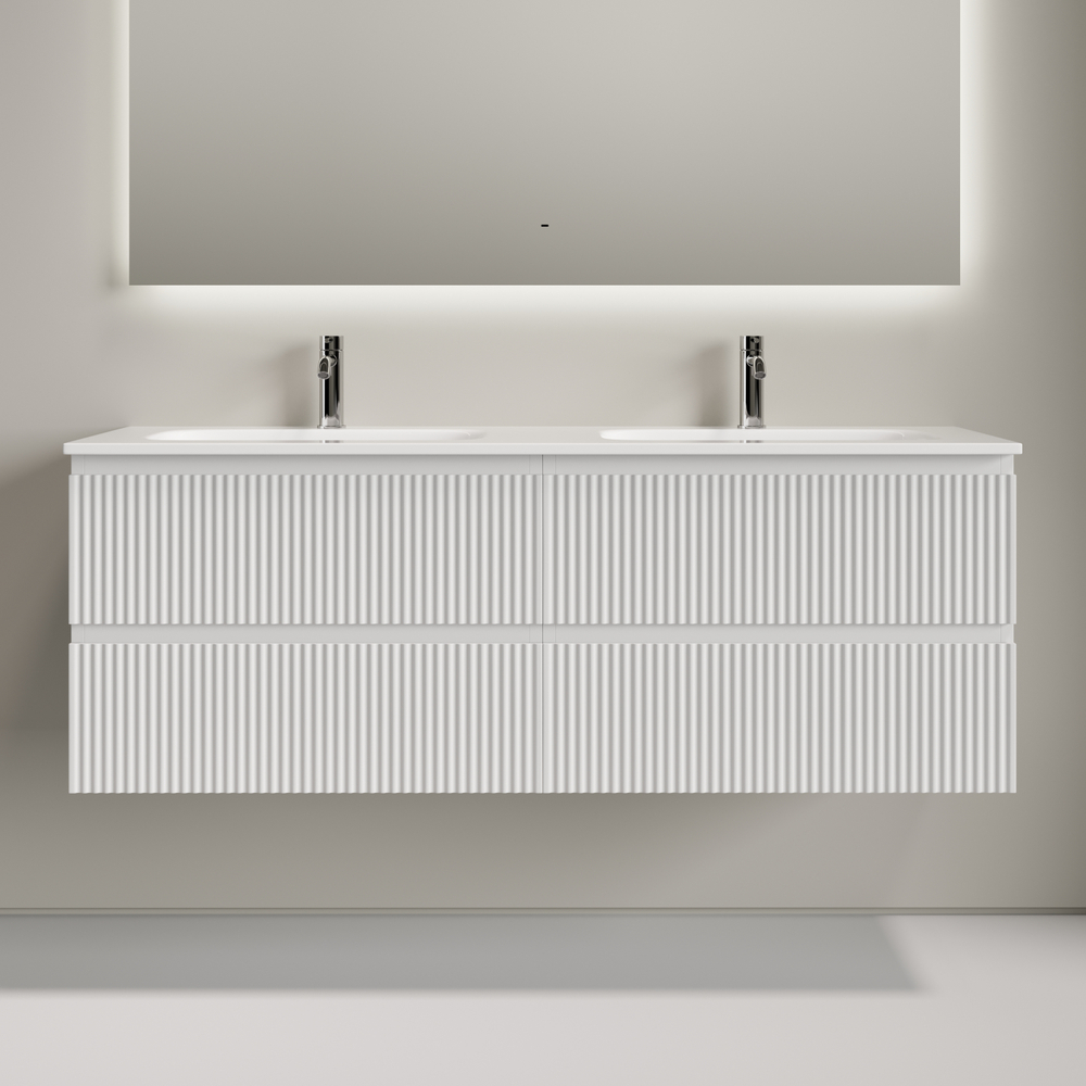 Тумба подвесная Sancos Snob R c двумя ящиками 690х445х500, Bianco, SNR70W