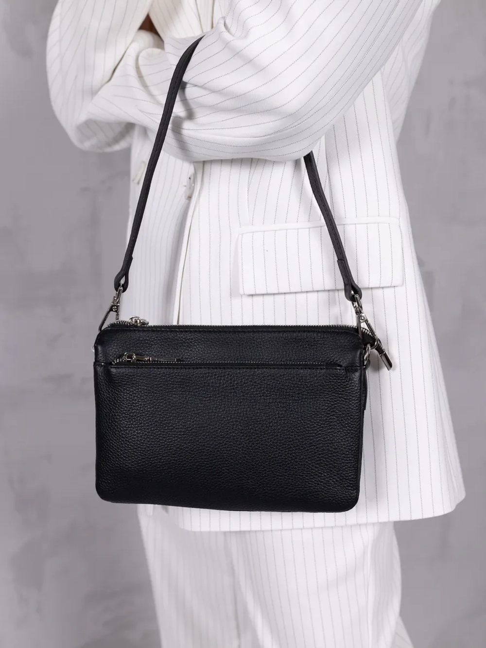 сумка через плечо шоппер натуральная кожа