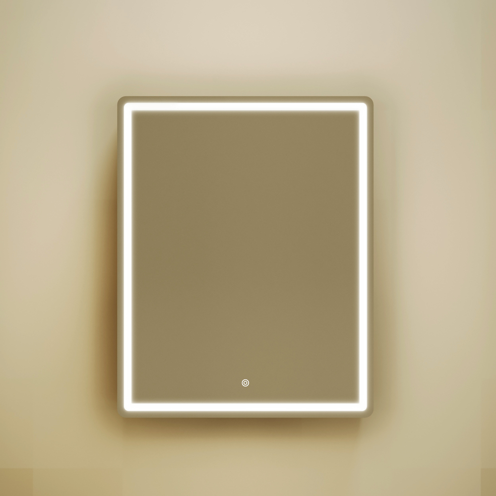 Зеркальный шкаф Sancos Mirror 590x150х740 мм, с LED подсветкой