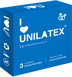 Презервативы классические Unilatex Natural Plain 3 шт