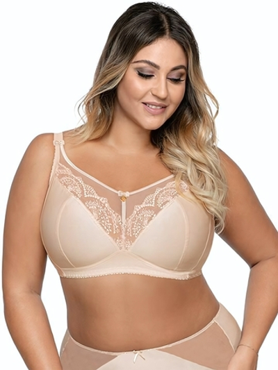 Бюстгальтер с мягкими чашечками без косточек (Размер: 65I) (Цвет: бежевый)