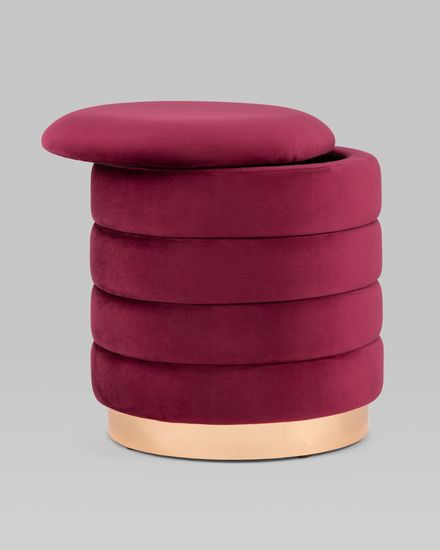 Пуф Франсис с ящиком велюр винный