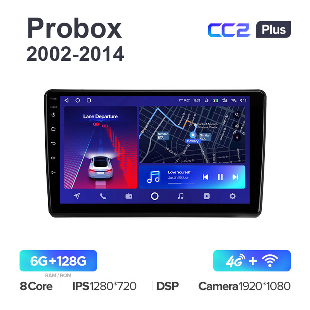 Teyes CC2 Plus 9"для Toyota Probox 2002-2014