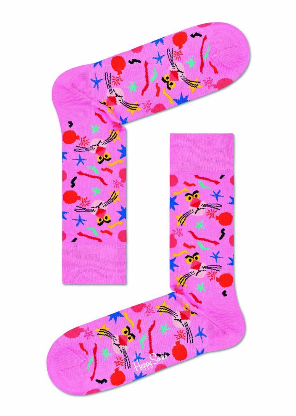 Носки унисекс Pink Panther Sock с мордочками пантеры (Размер: 25) (Цвет: розовый)
