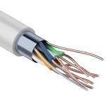 Кабель витая пара F/UTP, CAT 5, PVC, 4PR, 26AWG, внутренний, однопроволочный, серый, 305м PROconnect