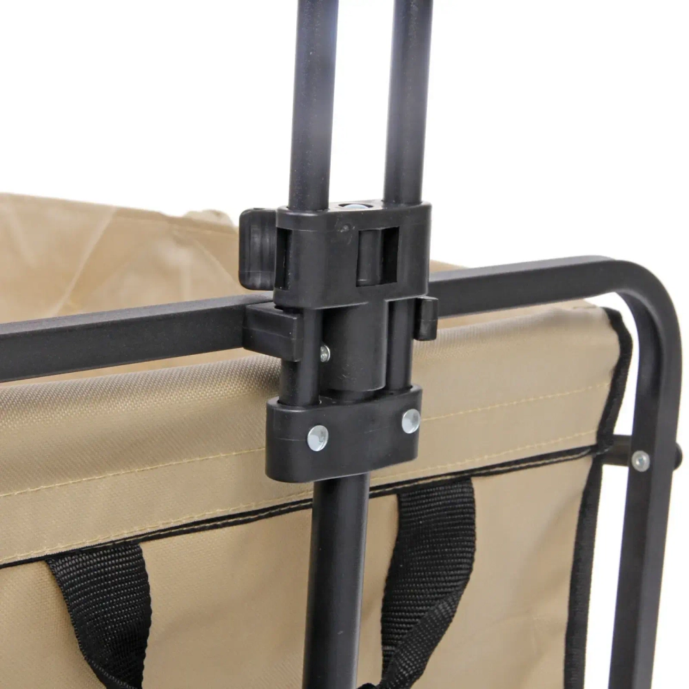 Тележка садовая складная 4 колеса 75*48*49/89см. бежевая